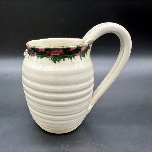 Vintage Santa Claus Mug Handmade Pottery Spongeware Coffee Cup Christmas Decor - Picture 4 of 10